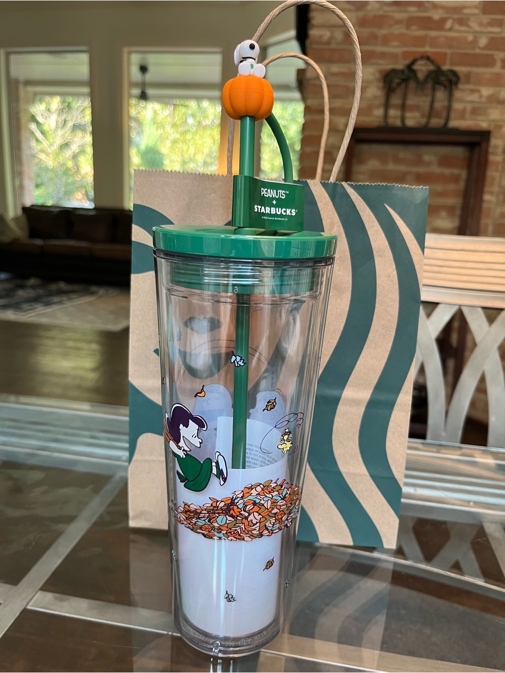 NEW Starbucks and Peanuts cold tumbler
